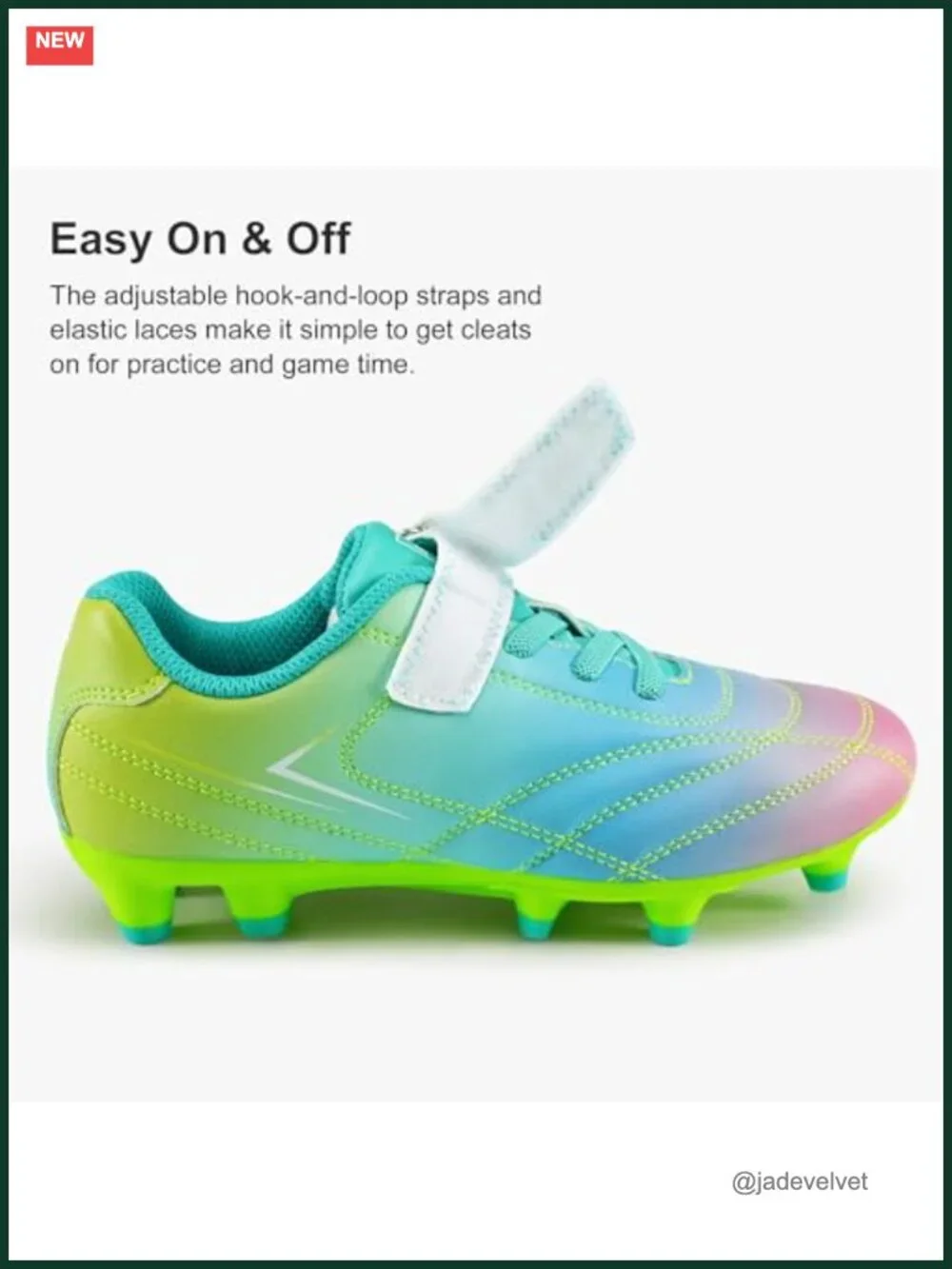 Kids Soccer Cleats for Training Matches Firm Ground Lightweight Faux Leather